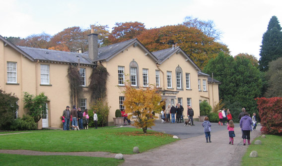 There were many people entering Rowallane House itself ...