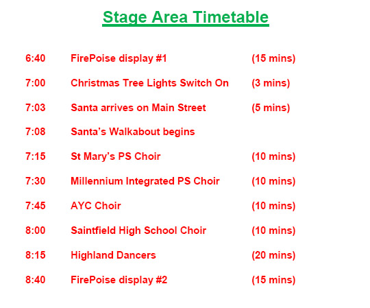 Christmas Fair Street Plan