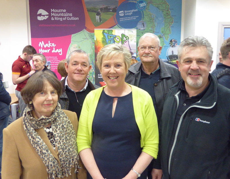 Rowallane DEA Officer Ellen Brennan (centre) with members of Saintfield Development Association