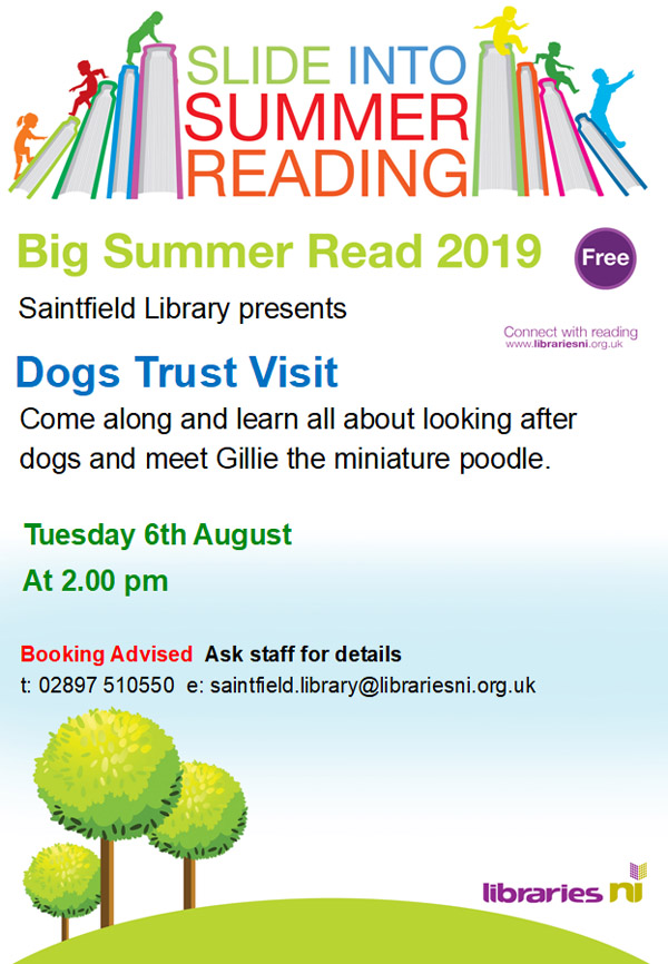 Dogs Trust Visit To Saintfield Library - 6th August